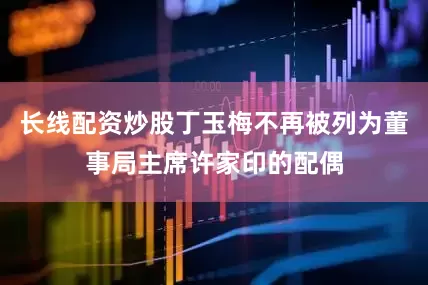 长线配资炒股丁玉梅不再被列为董事局主席许家印的配偶
